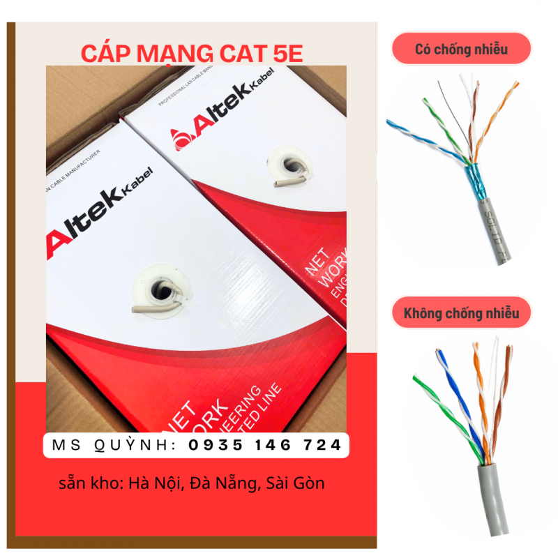 Cáp mạng cat 5e UTP5E Altek Kabel