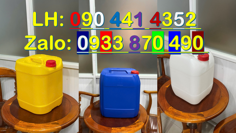 Can nhựa 24 lít đựng nông dược pha loãng, can nhựa 22 lít đựng chất xúc tác hóa học 