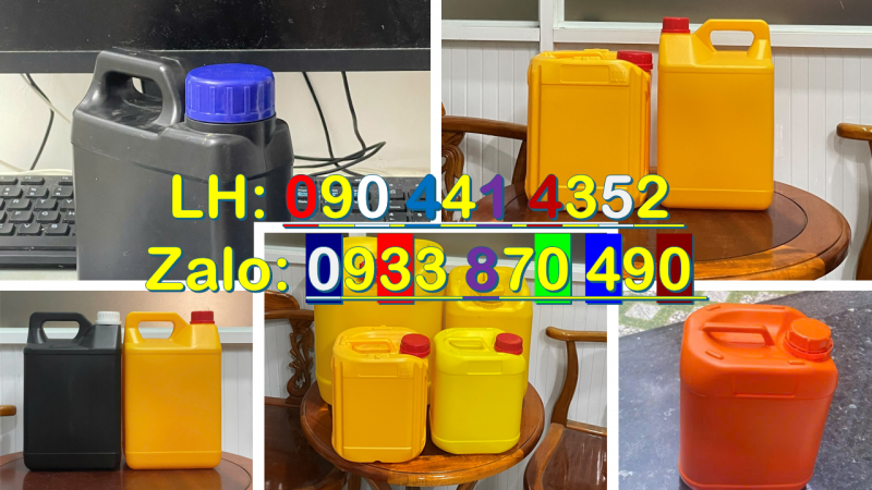 Vỏ can nhựa 2 lít, can nhựa 1 lít giá rẻ, can đựng chất lỏng 500ml trắng 
