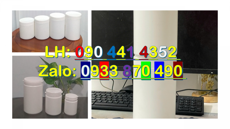 Hộp nhựa 250g trắng, hủ nhựa đựng 500g vuông, hủ nhựa 1 ký nắp garenti 