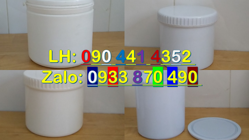 Hộp nhựa 250g trắng, hủ nhựa đựng 500g vuông, hủ nhựa 1 ký nắp garenti 