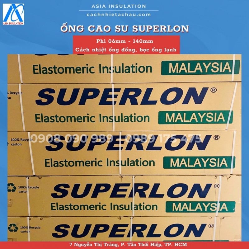 Ống cao su Superlon bọc cách nhiệt ống đồng