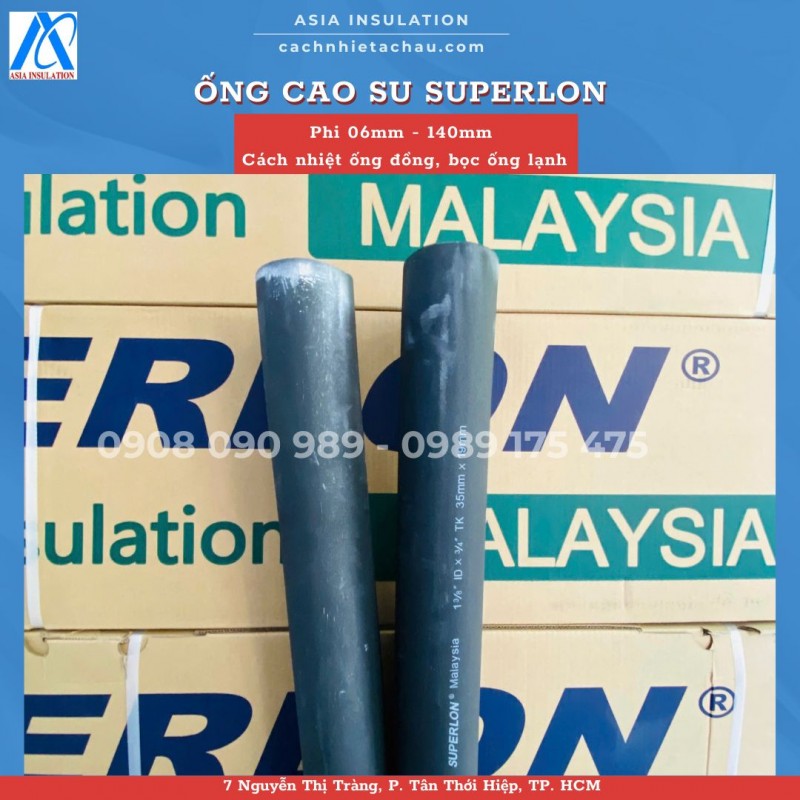Ống cao su Superlon bọc cách nhiệt ống đồng