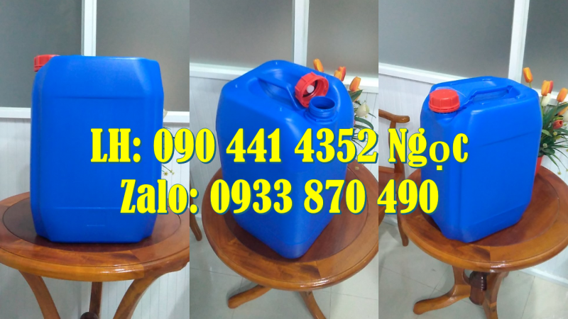 Can 10 lít đựng hóa chất nhựa cao cấp, can nhựa 20 lít dày, can nhựa 25 lít vuông dày 