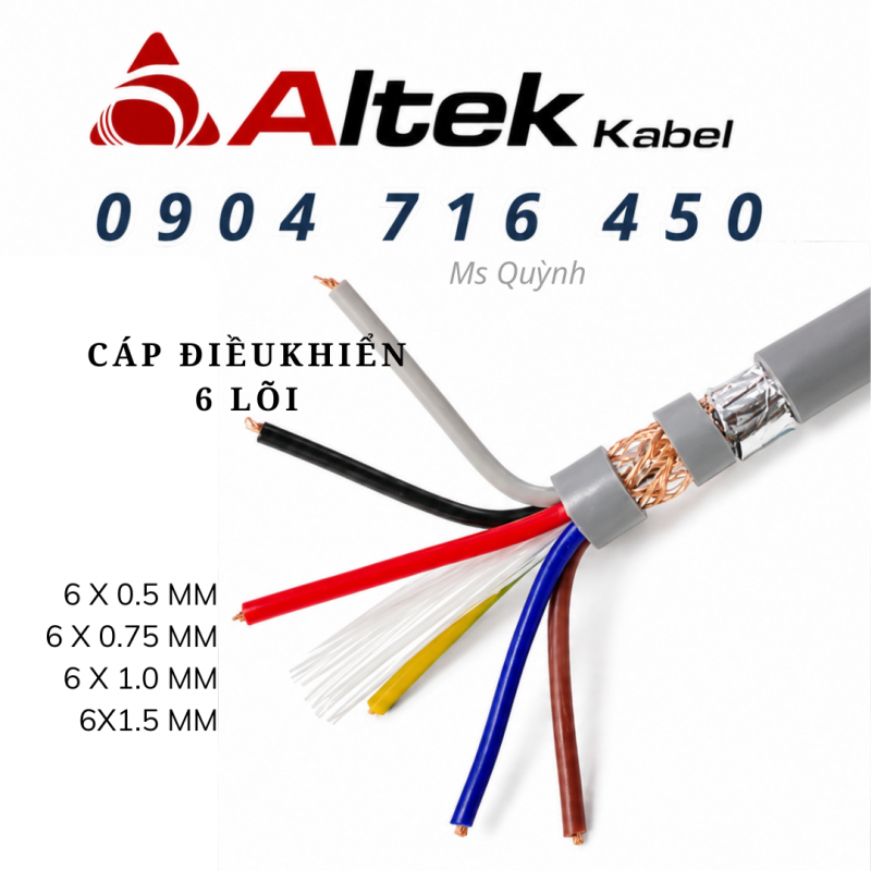 Cáp điều khiển 6 lõi Altek Kabel