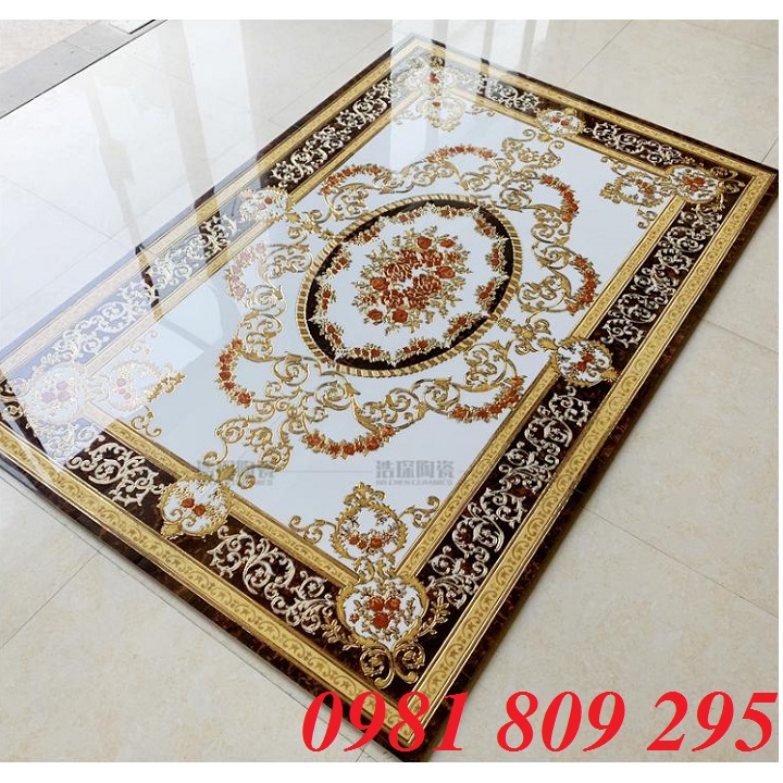 Gạch thảm lát nền phòng khách1m6x2m4 và 1m2x1m8