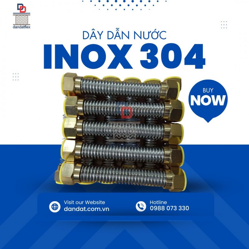 Dây Cấp Nước Inox 304/ Dây Dẫn Nước/ Dây Cấp Nước Bình Nóng Lạnh