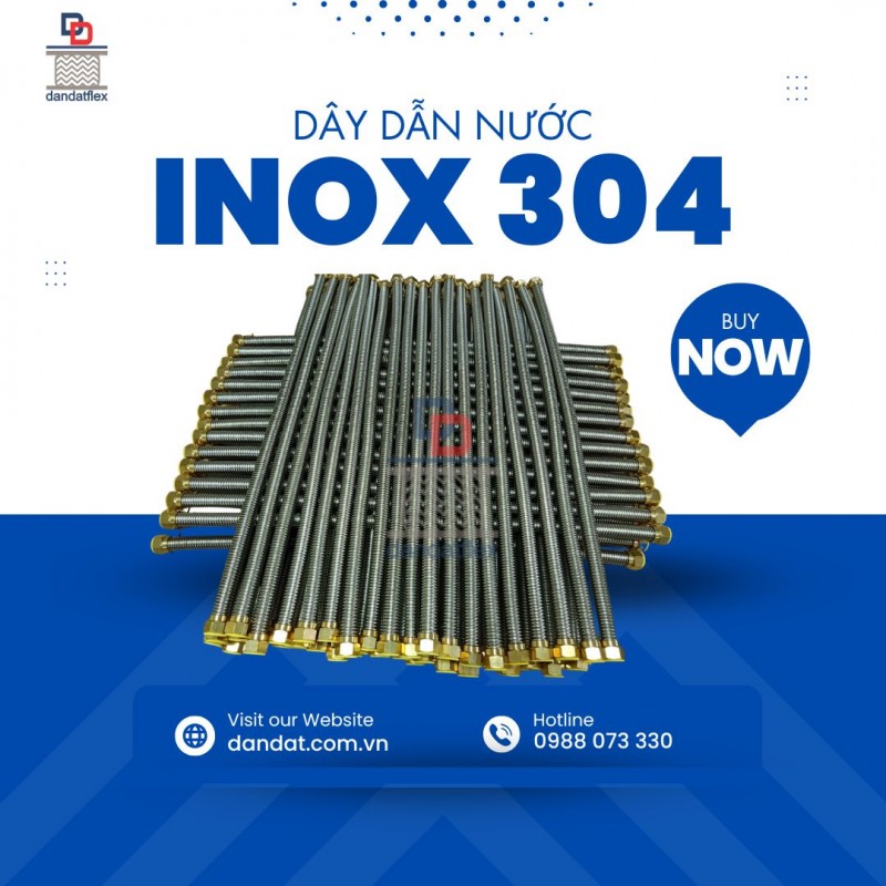 Dây Cấp Nước Inox 304/ Dây Dẫn Nước/ Dây Cấp Nước Bình Nóng Lạnh