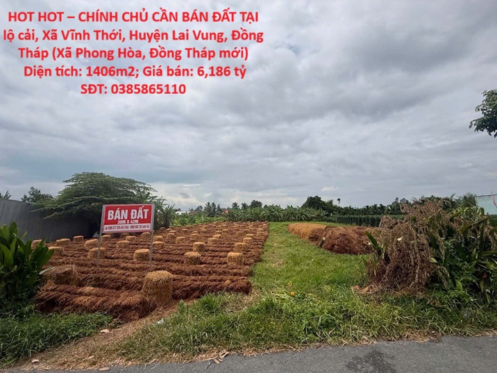 HOT HOT – CHÍNH CHỦ CẦN BÁN ĐẤT TẠI  Xã Vĩnh Thới, Huyện Lai Vung, Đồng Tháp