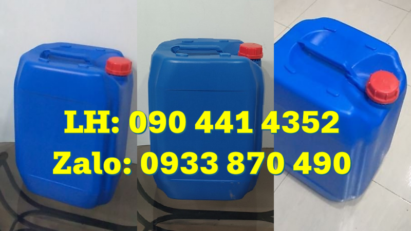 Thùng nhựa 22 lít màu vàng, can nhựa 24 lít màu đen đựng hóa chất nguy hiểm 