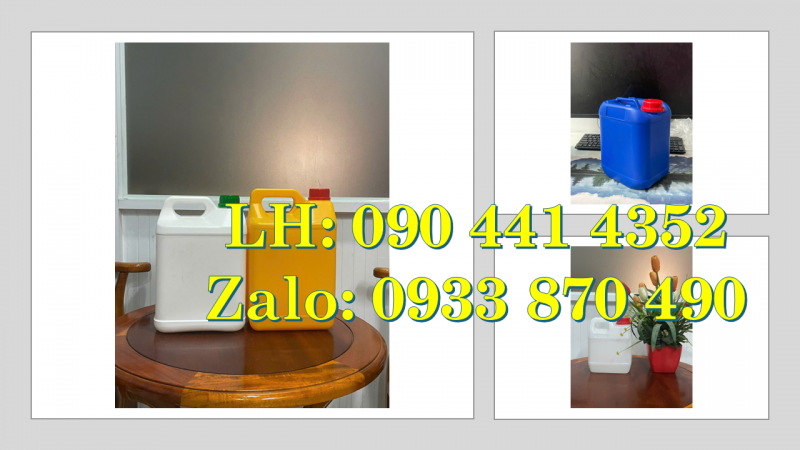 Vỏ can nhựa 5 lít đựng nhớt, bình nhựa 2 lít đựng mực viết máy, can nhựa 5 lít đựng mực xanh 