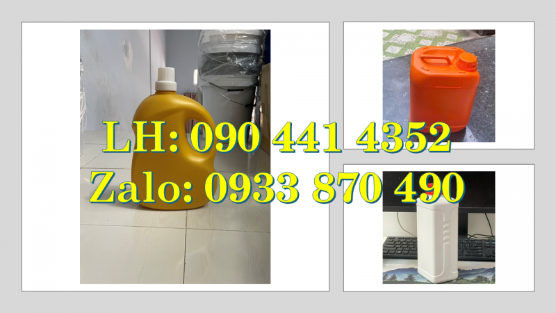 Vỏ can nhựa 5 lít đựng nhớt, bình nhựa 2 lít đựng mực viết máy, can nhựa 5 lít đựng mực xanh 