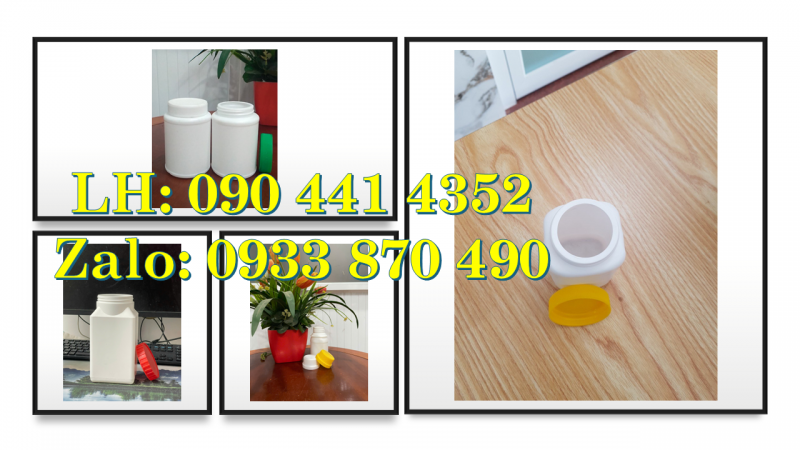 Hủ nhựa vuông 1 ký, hủ nhựa 1.5 ký quai, hủ nhựa 2 ký nắp vặn 