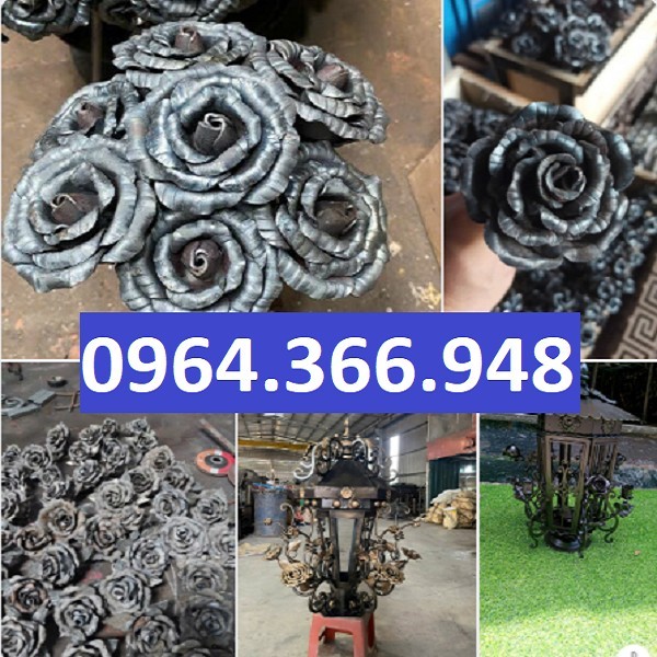 Bông hồng sắt rèn trang trí cổng lan can và ban công