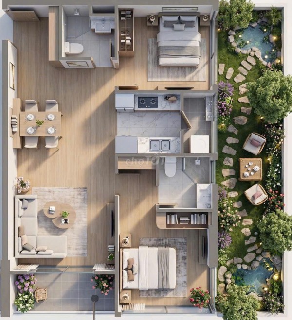 CĂN GÓC S-LIGHT TOWER – 2PN – 76M² – GIÁ 3,942TỶ – Đường 29 Tháng 3, P.Hòa Xuân, Q.Cẩm Lệ, TP.Đà