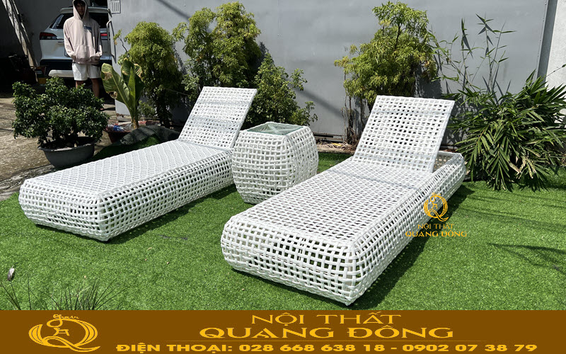 Ghế hồ bơi giả mây QD - 588 cho không gian của bạn
