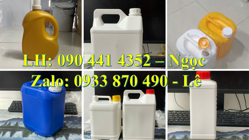 Can nhựa 2 lít, can nhựa 1 lít giá rẻ, can nhựa 500ml đựng hóa chất