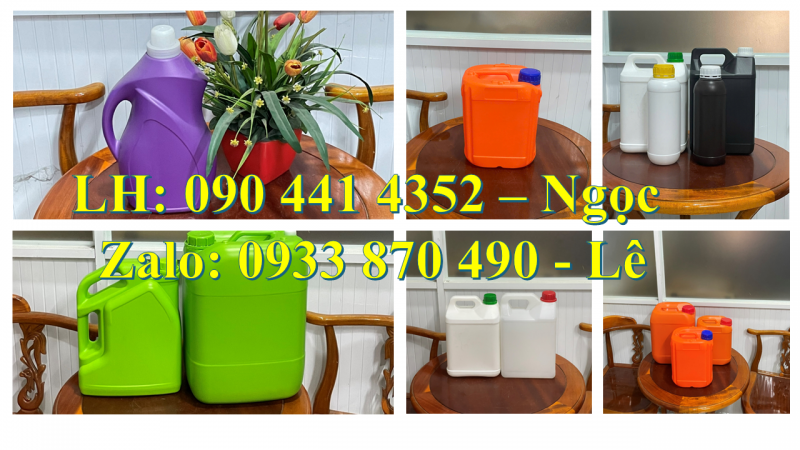 Can nhựa 2 lít, can nhựa 1 lít giá rẻ, can nhựa 500ml đựng hóa chất