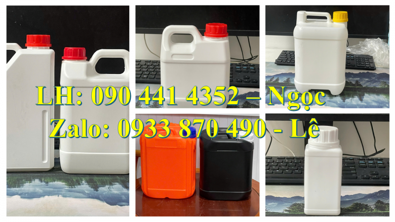 Can nhựa 2 lít, can nhựa 1 lít giá rẻ, can nhựa 500ml đựng hóa chất
