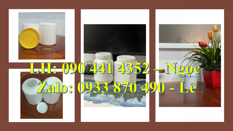 Hủ nhựa 1 ký đựng thạch cao, hủ nhựa 500g đựng cát, hủ nhựa 250g đựng hạt