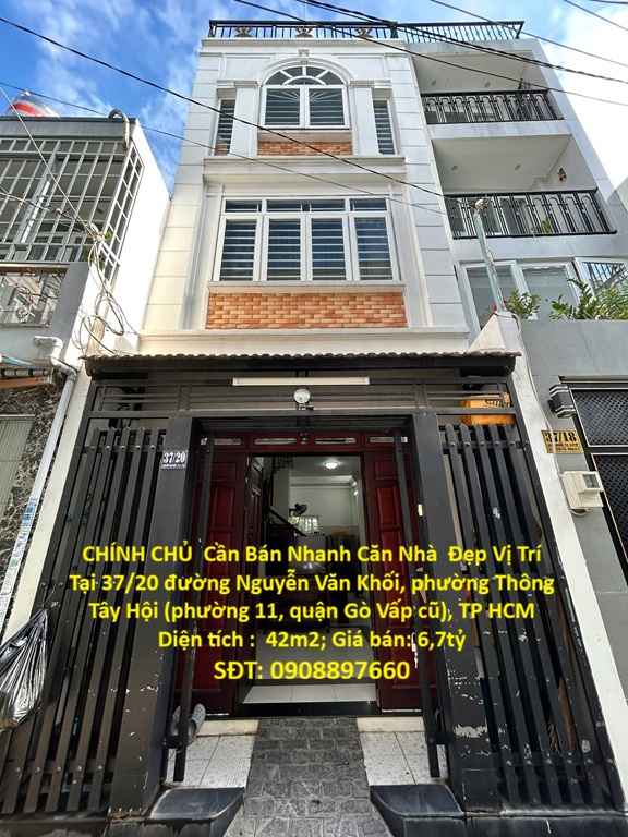 NHÀ ĐẸP - GIÁ TỐT - CHÍNH CHỦ  Cần Bán Nhanh Căn Nhà  Đẹp Vị Trí Tại Quận Gò Vấp, TP HCM