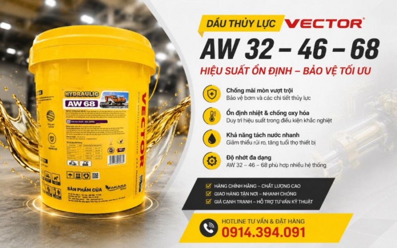 NPP dầu thủy lực AW 32, 46, 68 cho công nghiệp, công trình ở Bình Dương