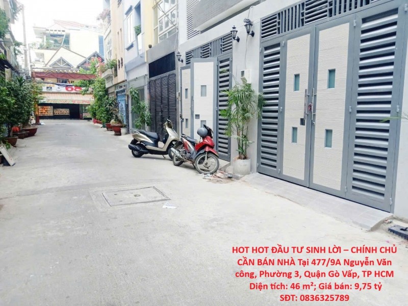 HOT HOT ĐẦU TƯ SINH LỜI – CHÍNH CHỦ CẦN BÁN NHÀ Tại Phường 3, Quận Gò Vấp, TP HCM