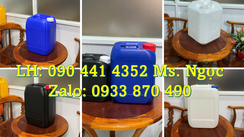 Can nhựa 20L đựng phân bón pha loãng, can nhựa 22 lít đựng hương liệu thực phẩm