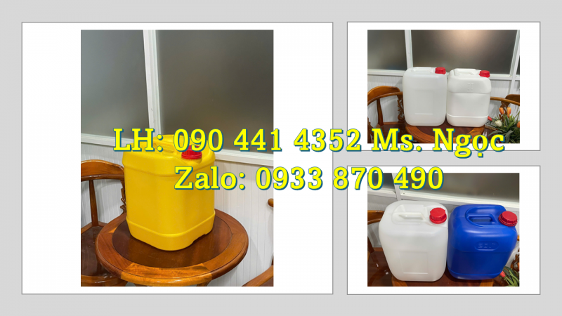 Can nhựa 20L đựng phân bón pha loãng, can nhựa 22 lít đựng hương liệu thực phẩm