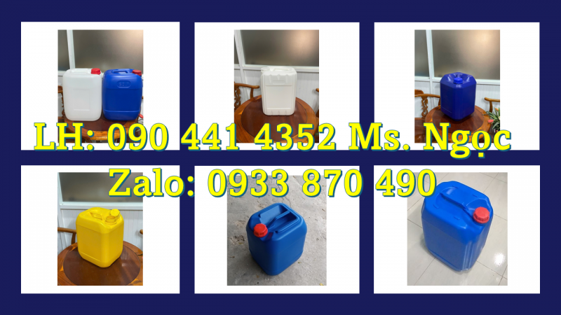 Can nhựa 10 lít đựng mực, can nhựa 20 lít đựng màu, can nhựa 25 lít đựng gel 