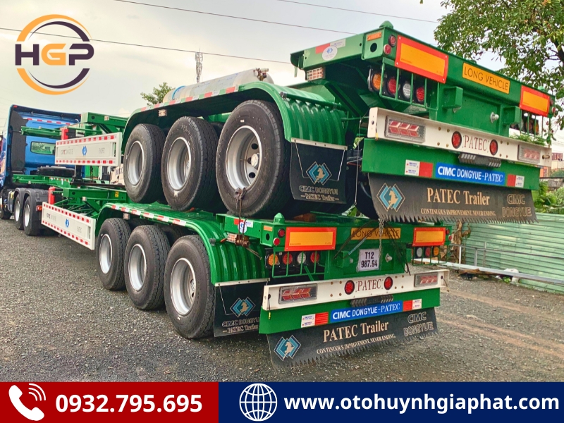 Mooc cổ cò CIMC Dongyue Patec 3 trục 45 feet tải 32.85 tấn mẫu mới 2026