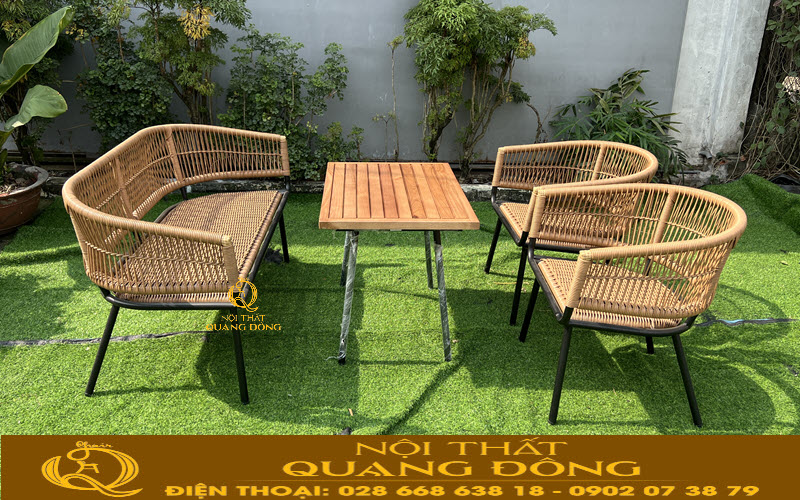 Sofa Giả Mây QD-750 – Điểm Nhấn Tinh Tế Cho Sân Vườn, Cafe Và Resort