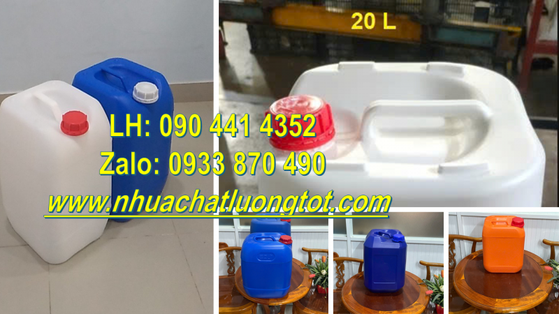 Can nhựa 25 lít vuông chống trượt, can nhựa 30 lít đựng chất phụ gia