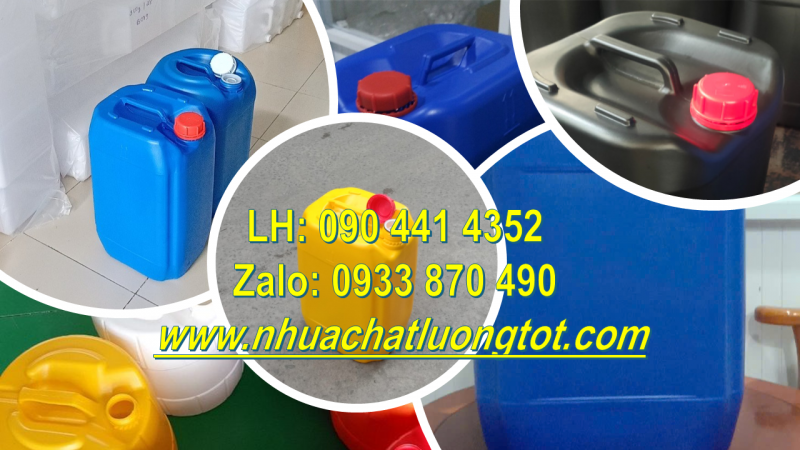 Can nhựa 25 lít vuông chống trượt, can nhựa 30 lít đựng chất phụ gia