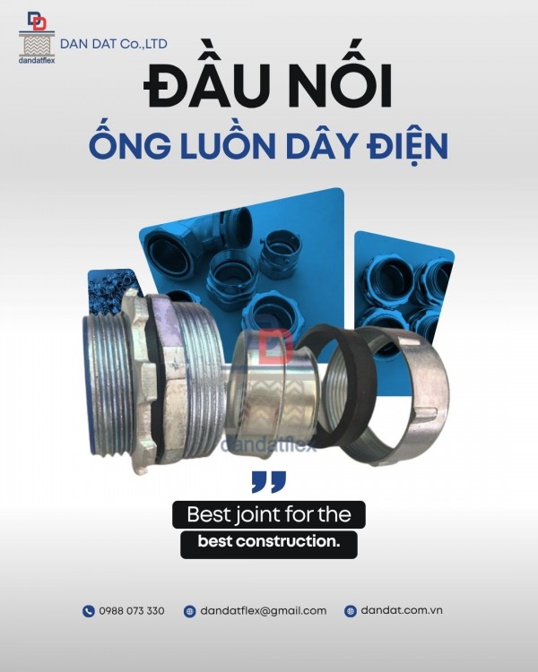 Đầu Nối Ống Ruột Gà Lõi Thép/ Đầu Nối Ống Luồn Dây Điện/ Phụ Kiện Ống Ruột Gà 