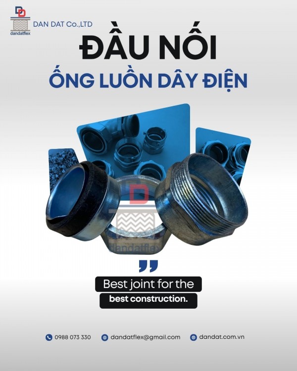 Đầu Nối Ống Ruột Gà Lõi Thép/ Đầu Nối Ống Luồn Dây Điện/ Phụ Kiện Ống Ruột Gà 