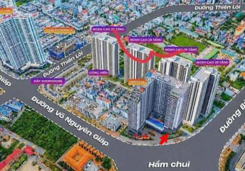 Cho thuê căn shop lô góc chung cư Sentosa sky Park – Lô CT4, Khu đô thị ven sông Lạch Tray, phường