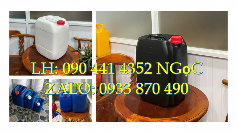 Bán can nhựa 22 lít vuông đựng màu hóa học, can nhựa 24 lít dày đựng hóa chất ngành dược phẩm