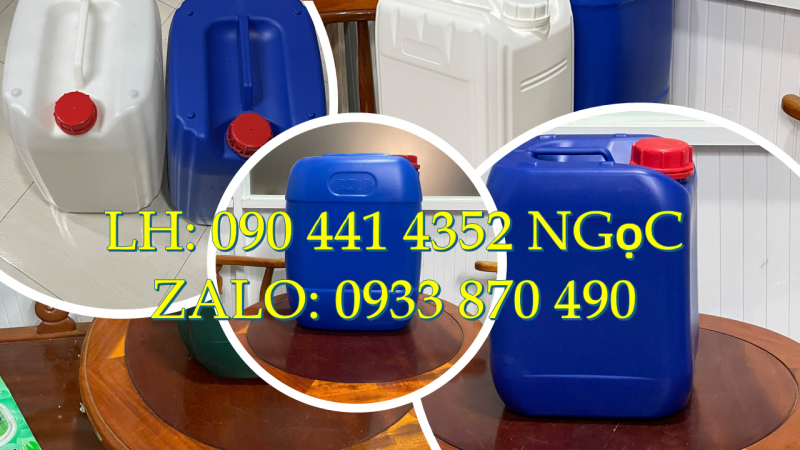 Bán can nhựa 22 lít vuông đựng màu hóa học, can nhựa 24 lít dày đựng hóa chất ngành dược phẩm
