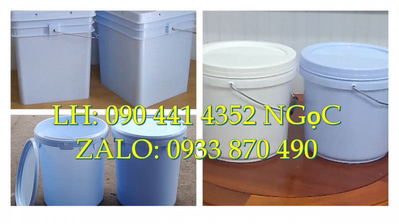 Sản xuất thùng sơn 12 lít giá rẻ, xô nhựa 16 lít đựng dầu nhớt, thùng đựng sơn 18 lít vuông Q12