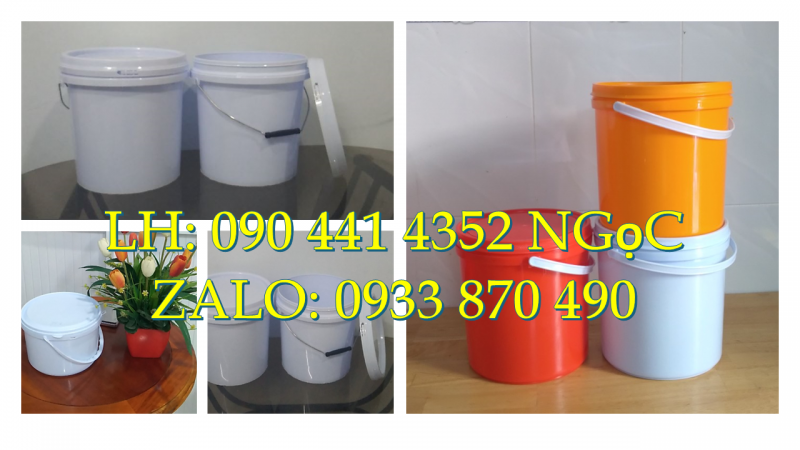 Sản xuất thùng sơn 12 lít giá rẻ, xô nhựa 16 lít đựng dầu nhớt, thùng đựng sơn 18 lít vuông Q12