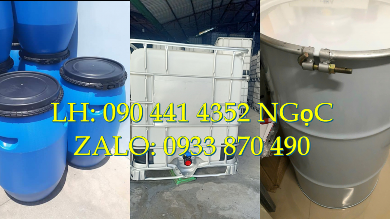 Thùng phuy nhựa 220 lít đựng chất rắn, thùng phuy nhựa 120 lít Thái Lan, thùng phuy nhựa 100 lít hàn