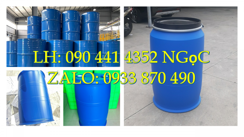 Thùng phuy nhựa 220 lít đựng chất rắn, thùng phuy nhựa 120 lít Thái Lan, thùng phuy nhựa 100 lít hàn