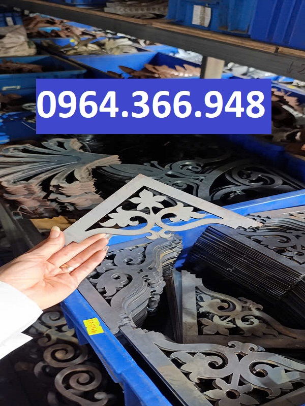 Ke góc hoa CNC mái kính 300 400 500