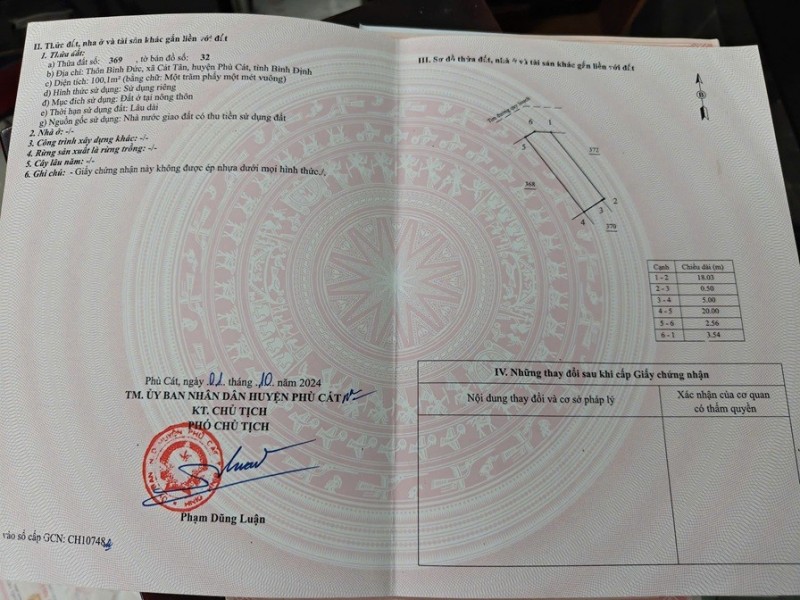 ĐẤT ĐẸP CHÍNH CHỦ - LÔ GÓC 2 MẶT TIỀN Khu Sân Bay Phù Cát, Xã Cát Tân, Phù Cát - Bình Định