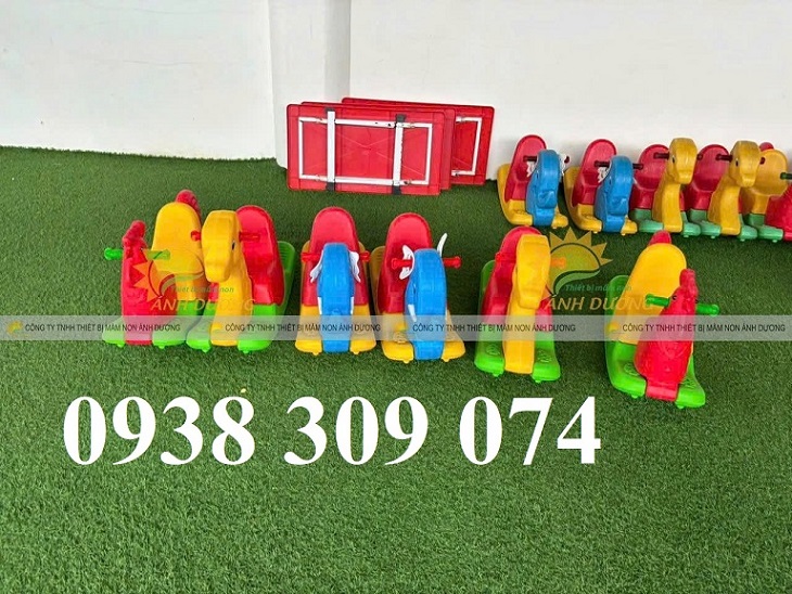 Bập bênh nhựa trẻ em mầm non, bập bênh đôi nhựa mầm non mẫu giáo