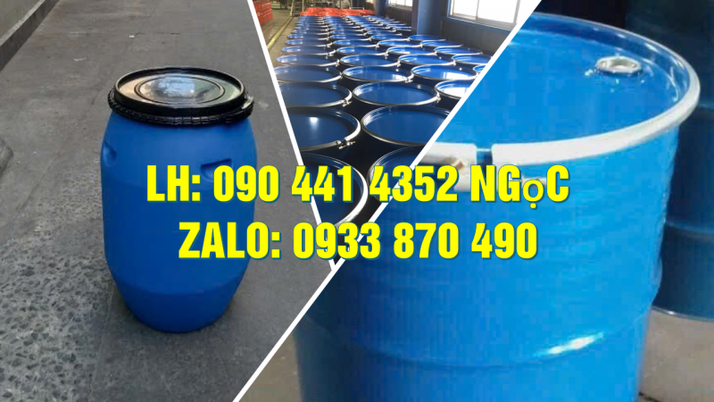Vỏ thùng phuy sắt đựng hóa chất nắp kín, thùng phi sắt 220 lít đựng chất lỏng hóa học 
