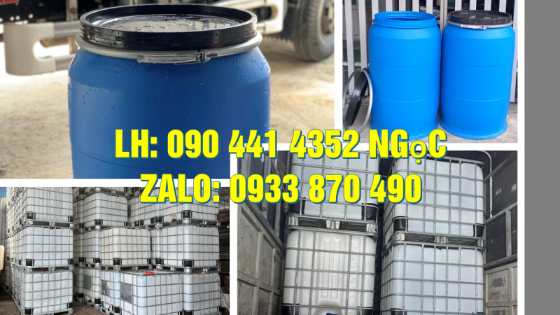 Vỏ thùng phuy sắt đựng hóa chất nắp kín, thùng phi sắt 220 lít đựng chất lỏng hóa học 