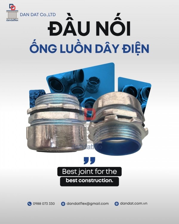 ĐẦU NỐI ỐNG RUỘT GÀ LÕI THÉP/ PHỤ KIỆN ỐNG LUỒN DÂY ĐIỆN/ ĐẦU NỐI KÍN NƯỚC