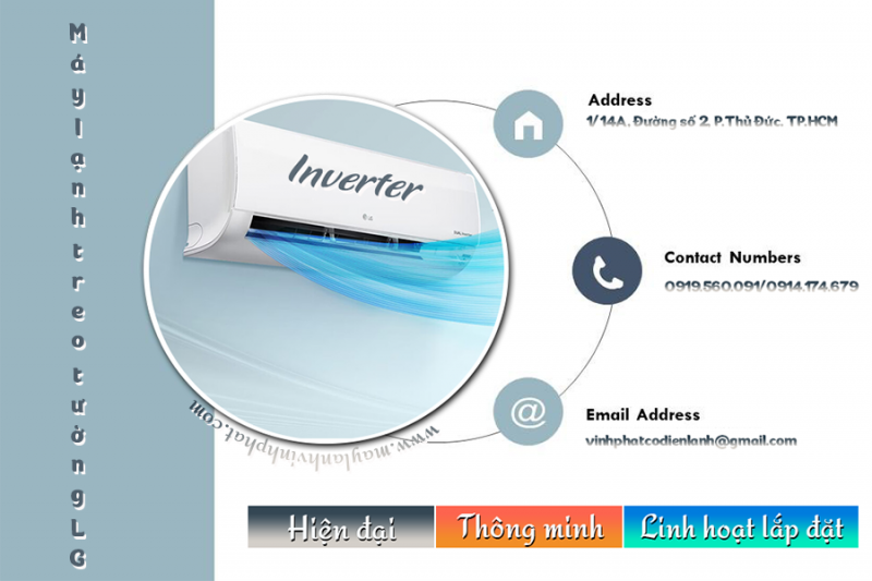 Máy lạnh treo tường LG Inverter: Hiện đại, thông minh, linh hoạt lắp đặt